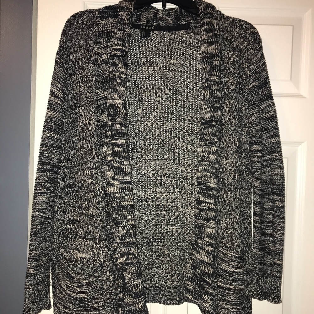 Black and white cardigan